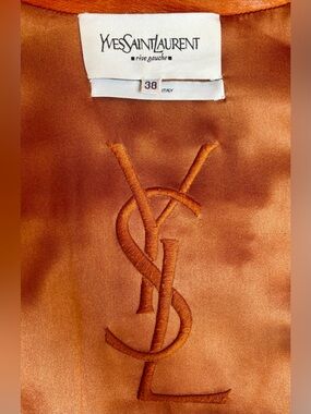 Yves Saint Laurent Rive Gauche Italian Leather Jacket | Silk Lined | Size 38